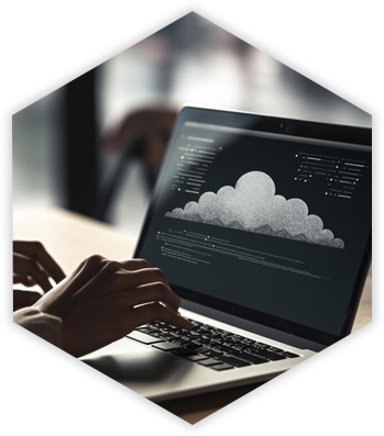 Hand pointing at a computer - google workspace services